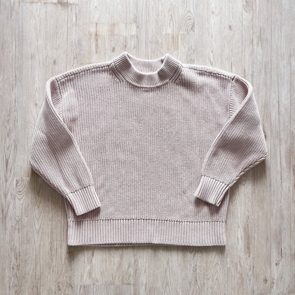 Pistola Crew Neck 100% Cotton Fisherman's Sweater / Cream